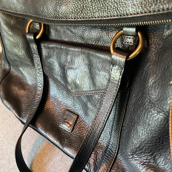 Dooney & Bourke Black Leather Shoulder Bag - Picture 7 of 13